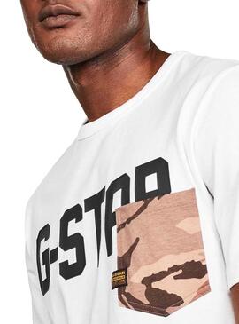 T-Shirt G-Star Pocket Weiß Für Herren