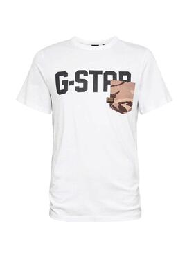 T-Shirt G-Star Pocket Weiß Für Herren