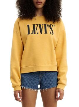 Sweatshirt Levis Diana Serif Senf für Damen