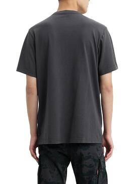 T-Shirt Levis Serif Logo Grau Für Herren