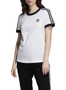T-Shirt Adidas 3 STR Weiß Für Damen
