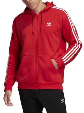Sweatshirt Adidas 3-Stripes Rot Für Herren