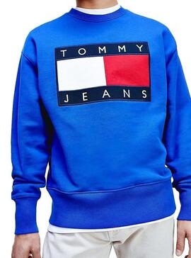 Sweatshirt Tommy Jeans Flag Blau Für Herren