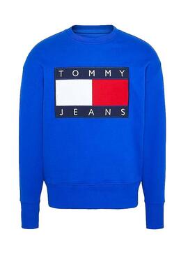 Sweatshirt Tommy Jeans Flag Blau Für Herren