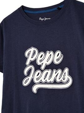 T-Shirt Pepe Jeans Trenan Marine Blau Für Junge