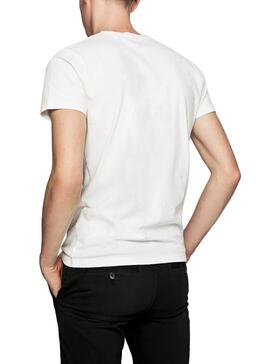 T-Shirt Pepe Jeans Bobby Weiß Für Herren
