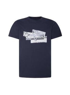 T-Shirt Pepe Jeans Bobby Blau Für Herren