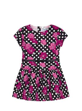 Kleid Mayoral Jacquard Print Schwarz Für Mädchen