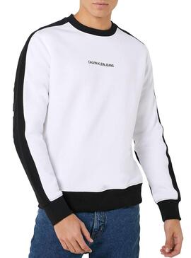 Sweatshirt Calvin Klein Bloking Logo Weiß Herren