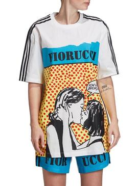 T-Shirt Adidas Fiorucci Weiß Damen