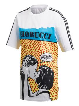 T-Shirt Adidas Fiorucci Weiß Damen