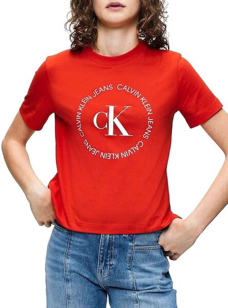 T shirt calvin klein rouge new arrivals