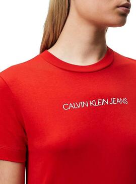 Kleid Calvin Klein Institutional Rot Damen