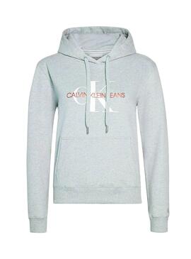 Sweatshirt Calvin Klein Jeans Monogram Grau Damen