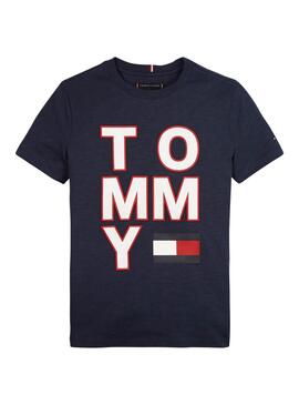 T-Shirt Tommy Hilfiger Maxilogo Blau Junge