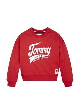 Sweatshirt Tommy Hilfiger 1985 Rot Mädchen