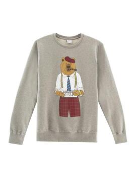 Sweatshirt Gorgeous Bear Grau Herren