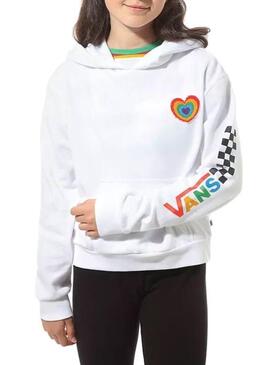 Vans rainbow sweatshirt in white top