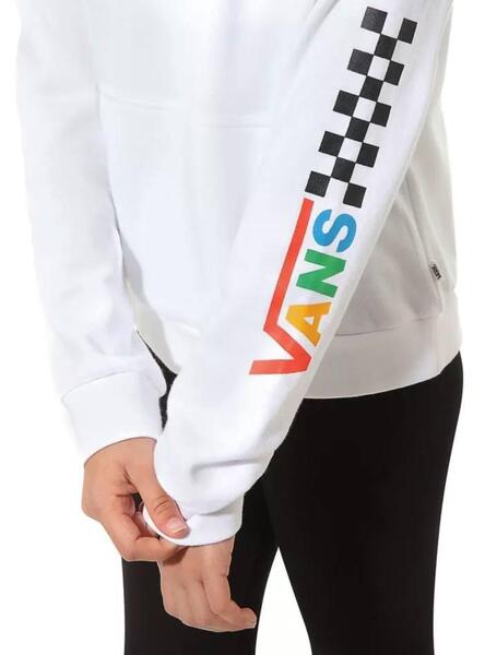 Vans rainbow best sale sweatshirt in white