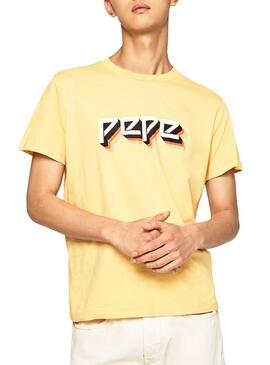 T-Shirt Pepe Jeans Theo Gelb Herren