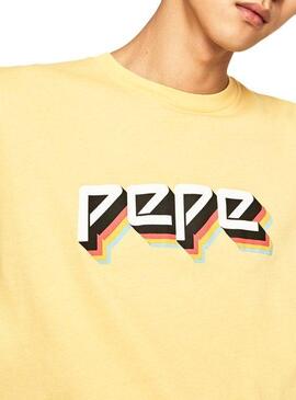 T-Shirt Pepe Jeans Theo Gelb Herren