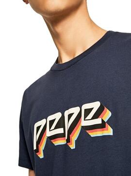 T-Shirt Pepe Jeans Theo Marine Herren