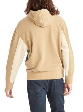 Sweatshirt Levis Colorblock Hoodie Beige Herren