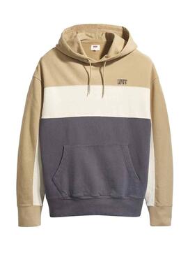 Sweatshirt Levis Colorblock Hoodie Beige Herren