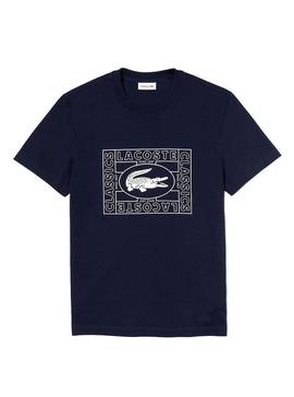 T-Shirt Lacoste Vintage Logo Blau Herren