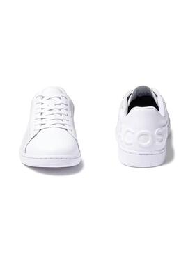 Sneaker Lacoste Carnaby Evo perforiert Weiß