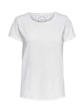 T-Shirt Only Brüht Weiß Damen