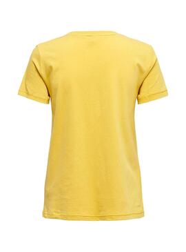 T-Shirt Only Gita Gelb Für Damen