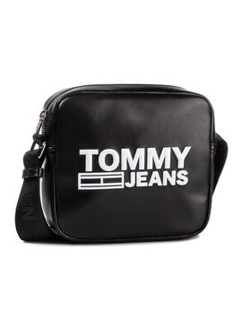 Tasche Tommy Jeans Textur PU Schwarz Für Damen
