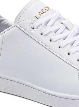 Sneaker Lacoste Carnaby Weiß Gold Damen