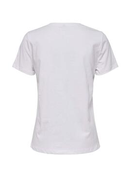 T-Shirt Only Kita Weiß Damen