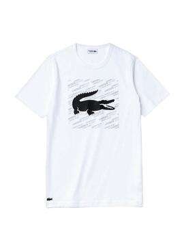 T-Shirt Lacoste Cols Roules TH8384 Weiß Herren