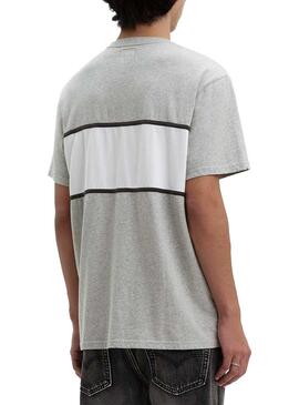 T-Shirt Levis Colorblock Serif Riverside Grau