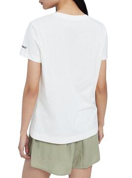 T-Shirt Ecoalf Belen Patch Weiß Für Damen
