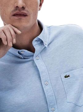 Hemd Lacoste Slim Fit Blau Für Herren