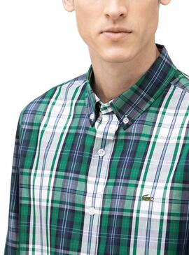 Hemd Lacoste Kariertes Grün Für Herren