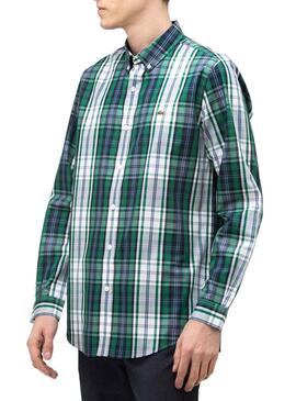 Hemd Lacoste Kariertes Grün Für Herren