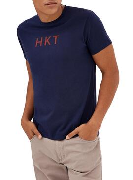T-Shirt Hackett Basic Blau für Herren
