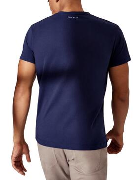 T-Shirt Hackett Basic Blau für Herren