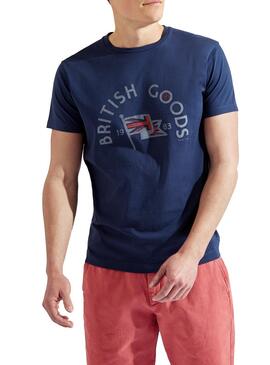 Camiseta Hackett British Azul Hombre