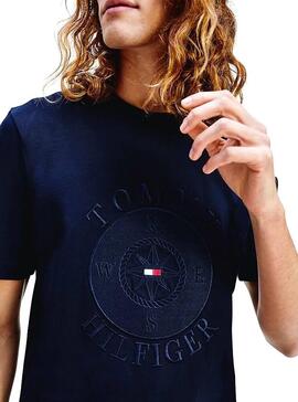 Camiseta Tommy Hilfiger Circular Marino Hombre