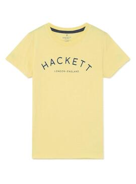 T-Shirt Hackett Logo Gelb für Jungen