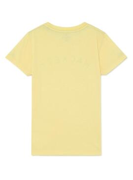 T-Shirt Hackett Logo Gelb für Jungen