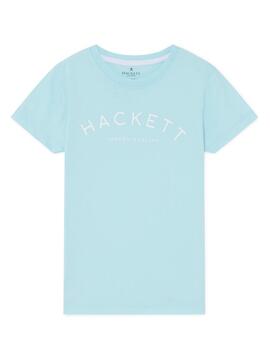 T-Shirt Hackett Logo Blau für Jungen