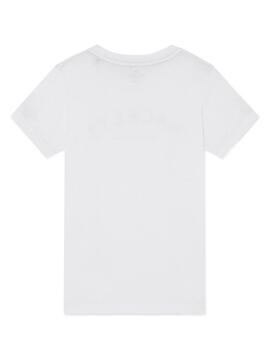 T-Shirt Hackett Logo Weiss für Jungen