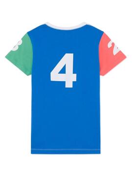 T-Shirt Hackett Logo Multicolor für Jungen